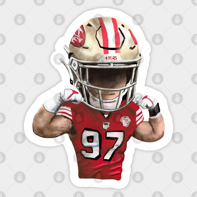 Nick Bosa! Sticker by ericjueillustrates